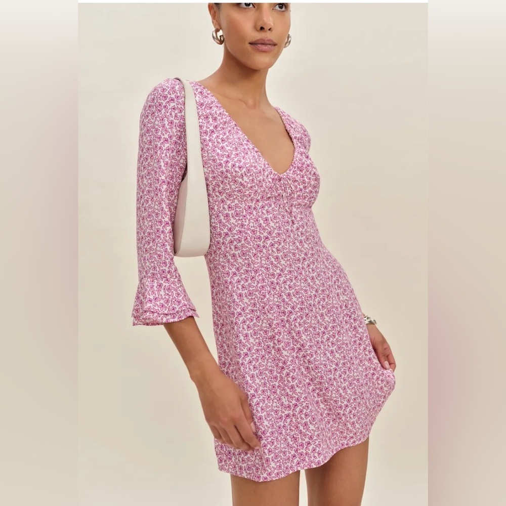 🌸Perfect spring/ summer dress🌸- Reformation Lyssa Dress Pink - Size 4 NWT